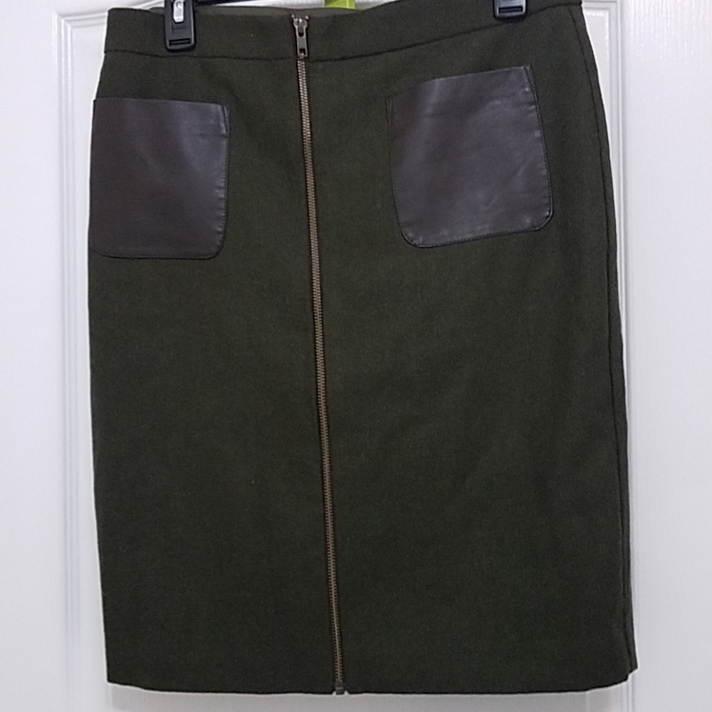 Wool pencil skirt